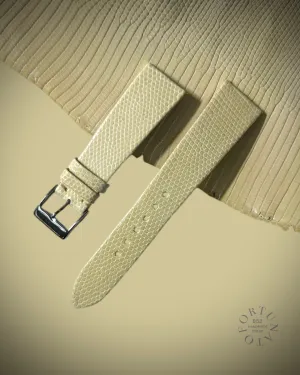 Beige genuine Lizard strap