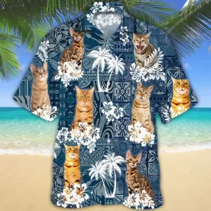 Bengal Hawaiian Shirt For Summer Travel, Cat Hawaiian Shirt For Man And Woman