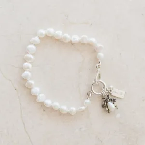 Betsy Pearl Bracelet | Pearls & Pollinators Bee Design | By Pearly Girls