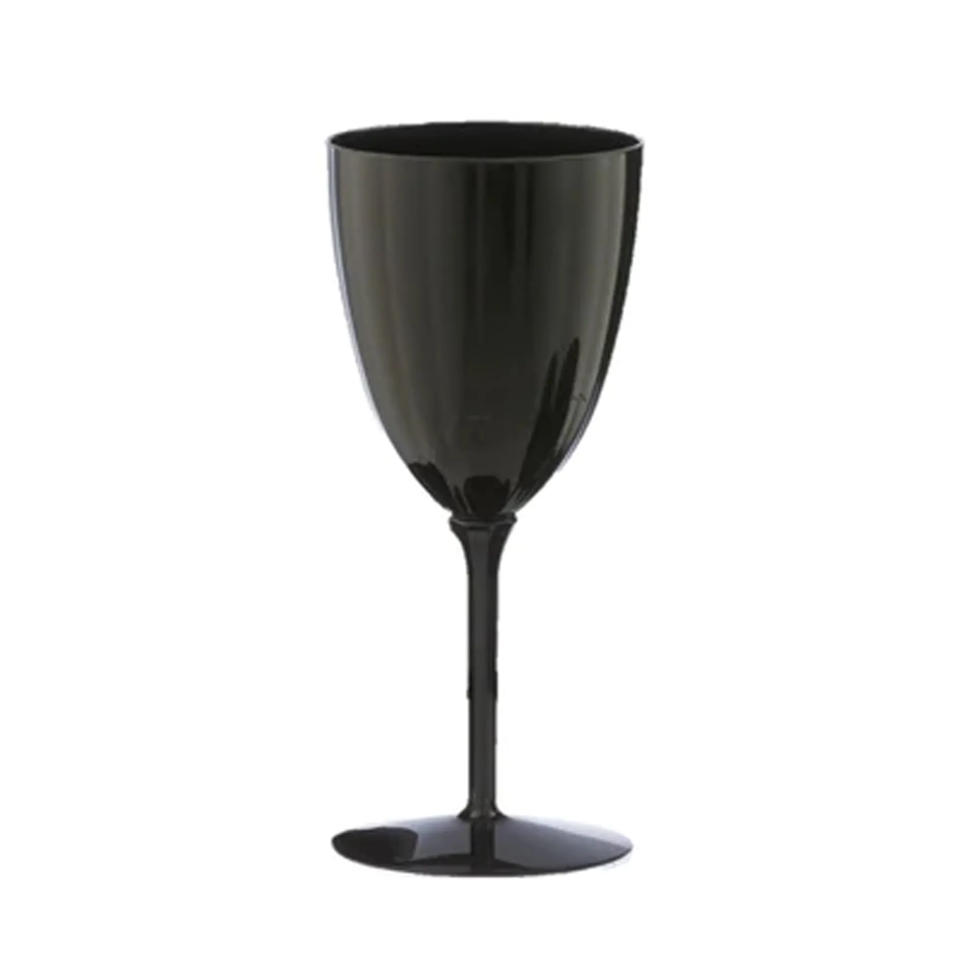 Black Plastic Wine Goblet 7oz