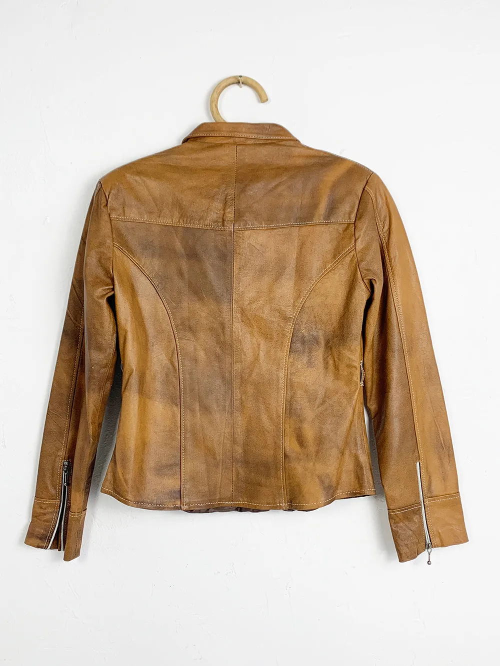 Cabrito Mottled Brown Leather Jacket