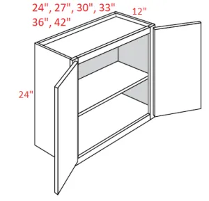 EB10-3024 Elegant White Assembled 30x24 Cabinet Cabinet