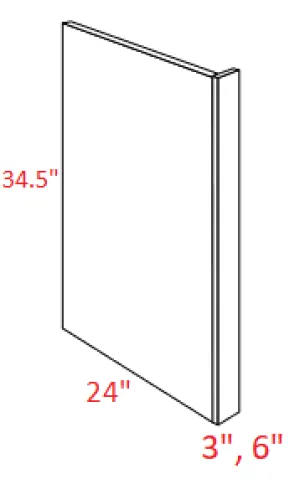 EB10-DWR6 Elegant White Dishwasher Panel