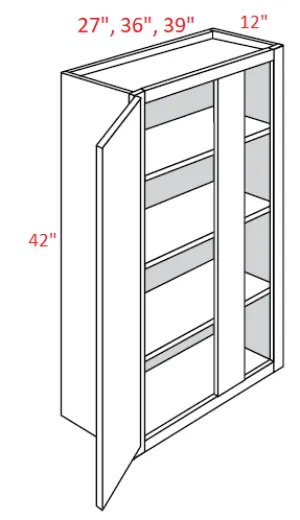 EB10-WBC36/3942 Elegant White Assembled Wall Blind Corner Cabinet