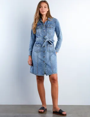 Eleanor Denim Midi Shirt Dress