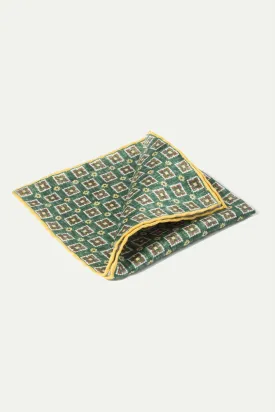 Green fancy pocket square - Made in Italy