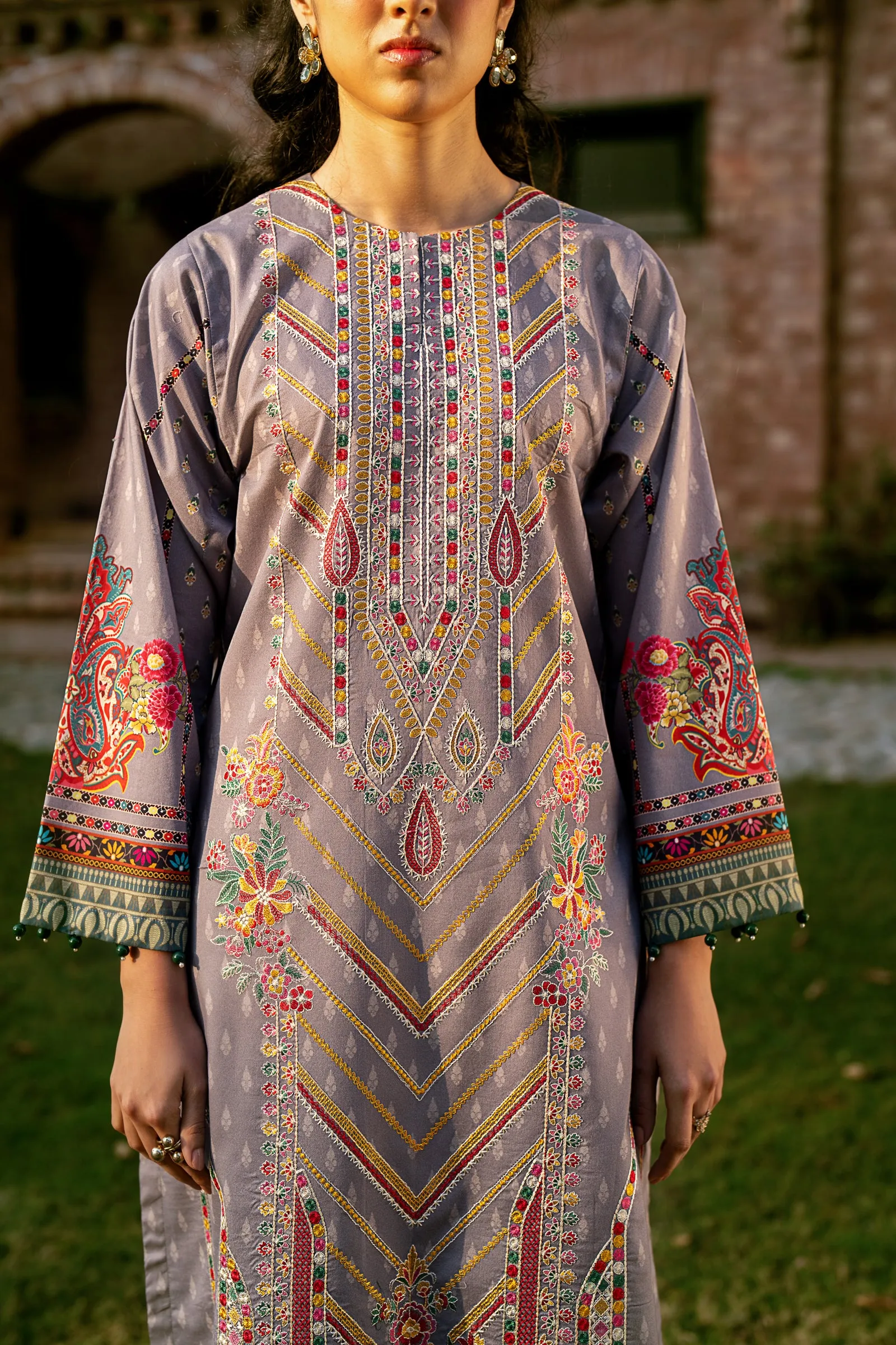 Lawn Digital Print Embroidery