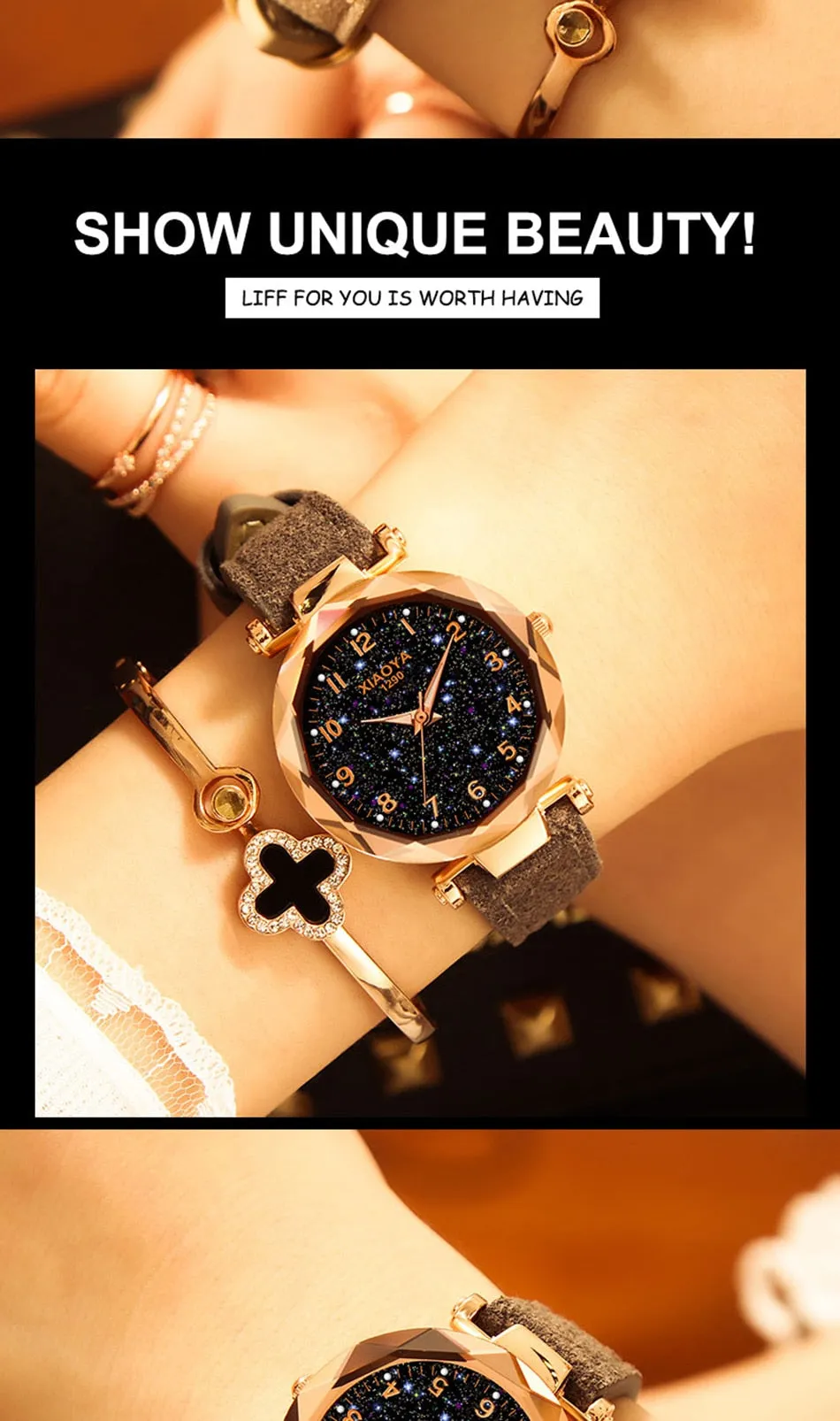 Leather Strap Luxury Women Watches