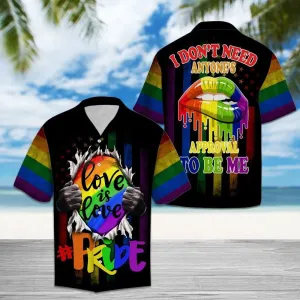 LGBT Aloha Hawaiian Shirts For Summer, Pride Colorful Rainbow Hawaiian Shirts, Gift For Gaymer And Lesbian