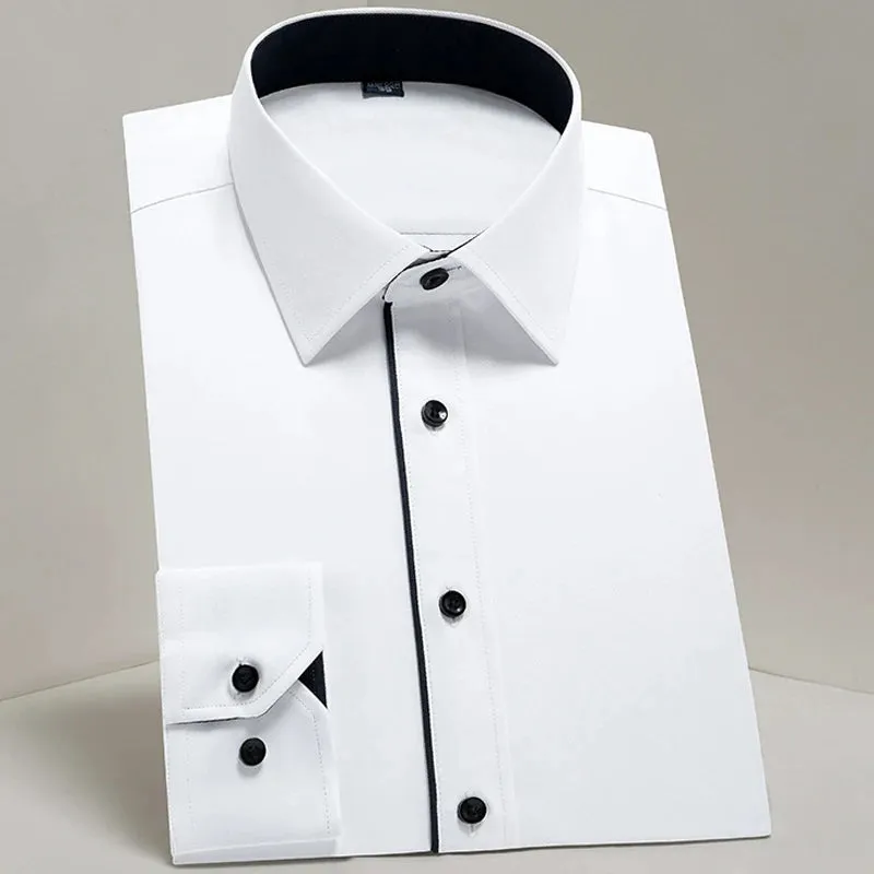 MC - Classic Dress Shirt for Men: Long sleeve, standard fit, perfect for business and casual office wear