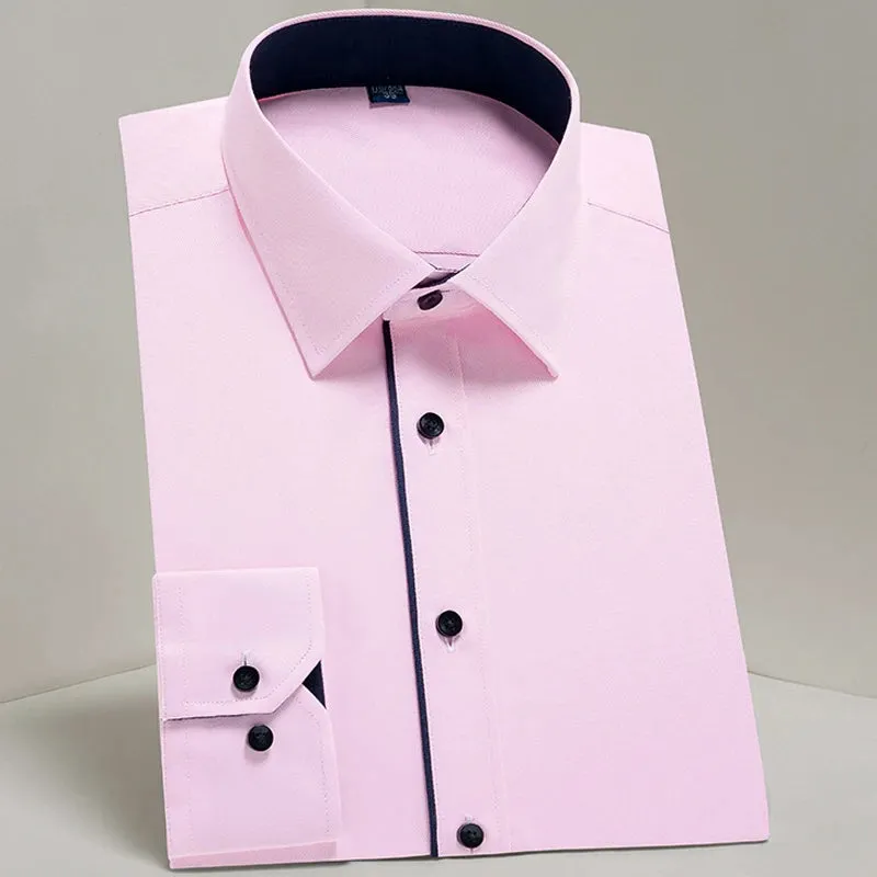 MC - Classic Dress Shirt for Men: Long sleeve, standard fit, perfect for business and casual office wear