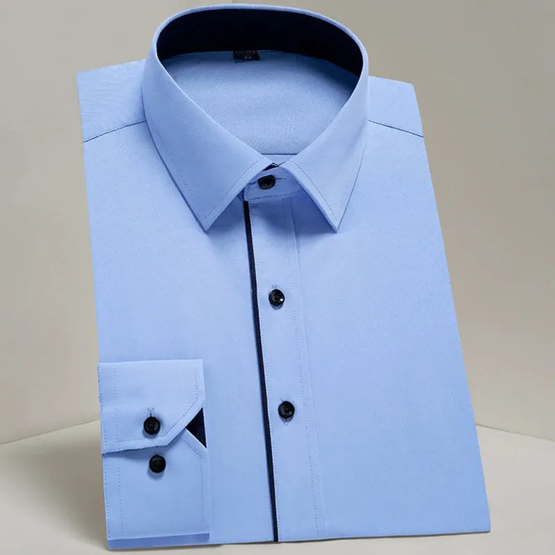 MC - Classic Dress Shirt for Men: Long sleeve, standard fit, perfect for business and casual office wear