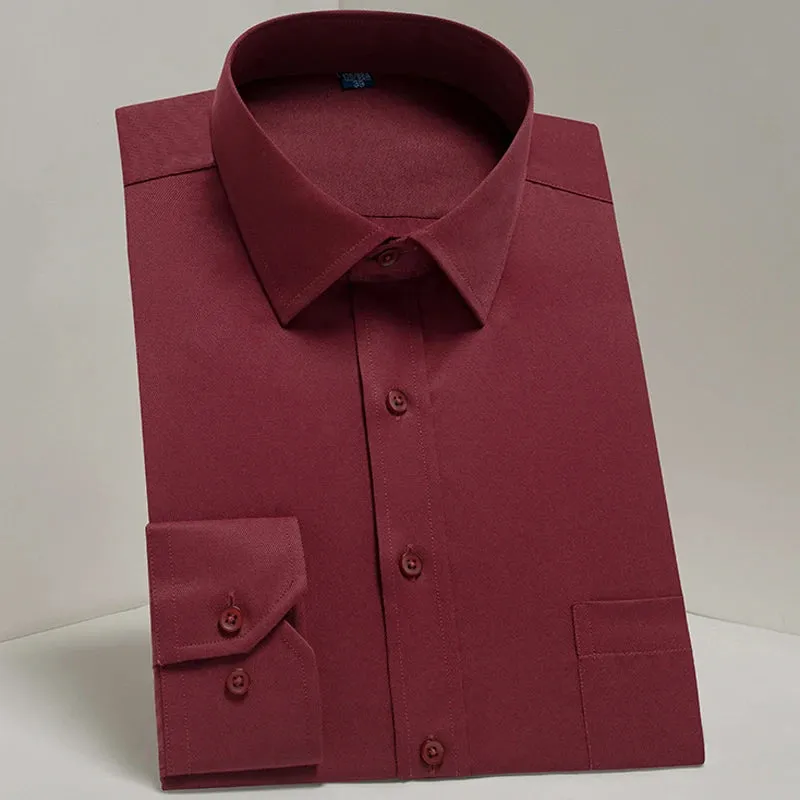 MC - Classic Dress Shirt for Men: Long sleeve, standard fit, perfect for business and casual office wear