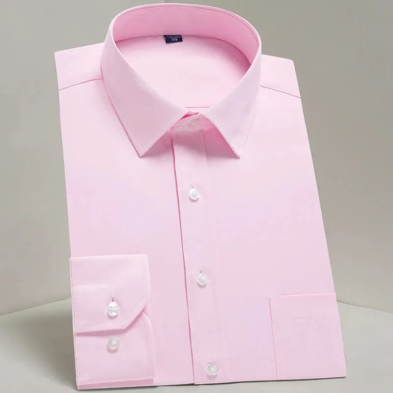 MC - Classic Dress Shirt for Men: Long sleeve, standard fit, perfect for business and casual office wear