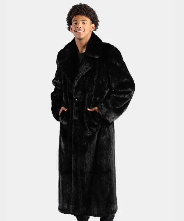 Men's Pre-Owned Full Length Ranch Mink Coat