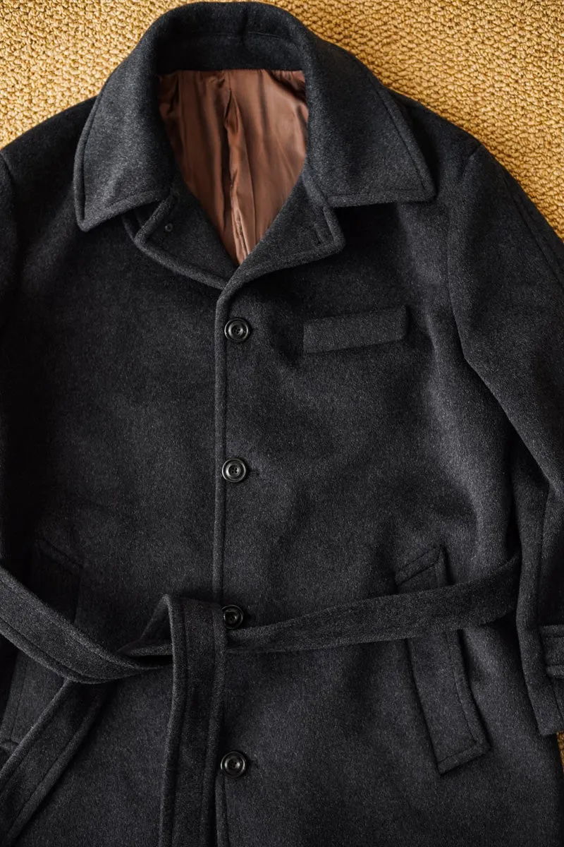 Men's Woolen Balmacaan Coat