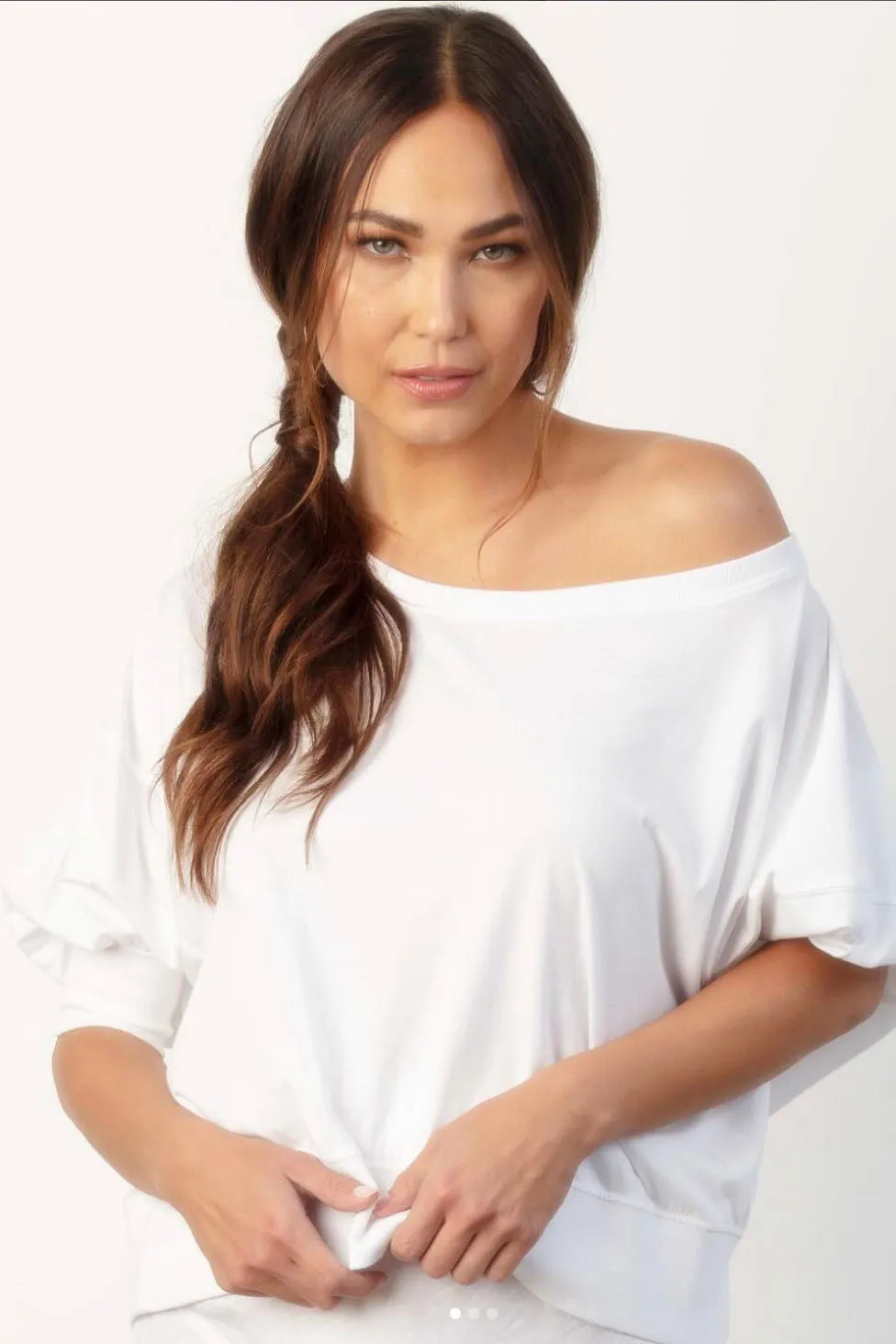 M.I.L.A. Puff Sleeve Off Shoulder Shirt