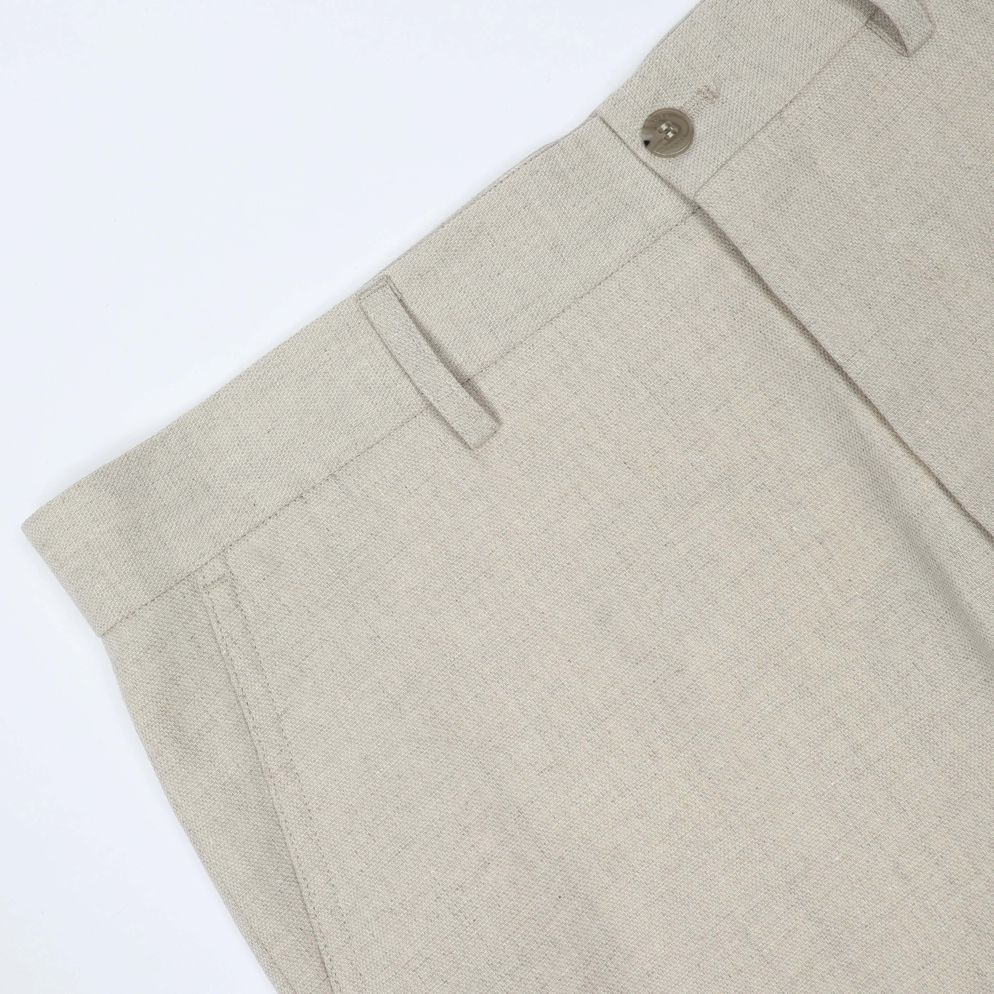 Natural Cotton Linen Weave Short