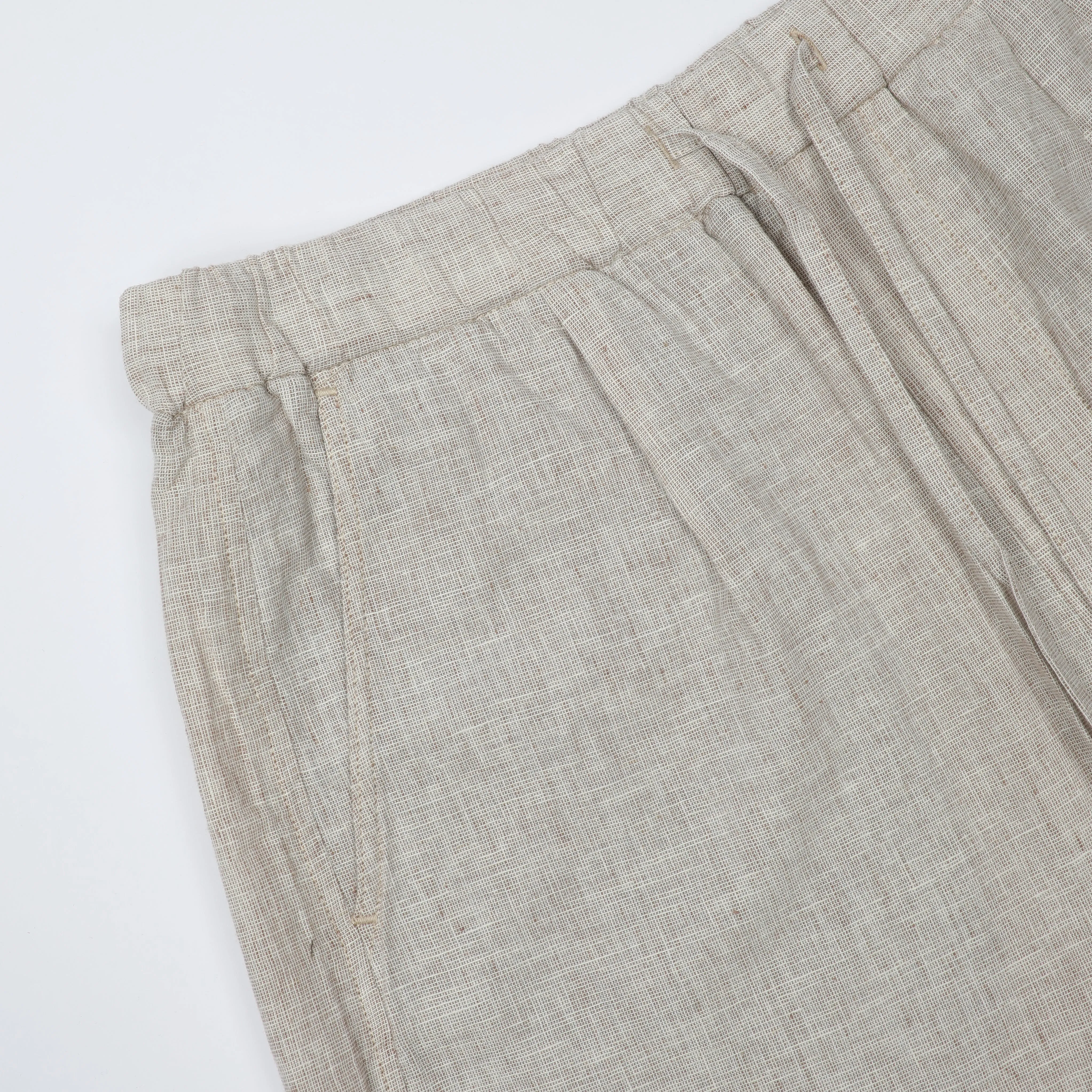 Natural Linen Realxed Waist Short