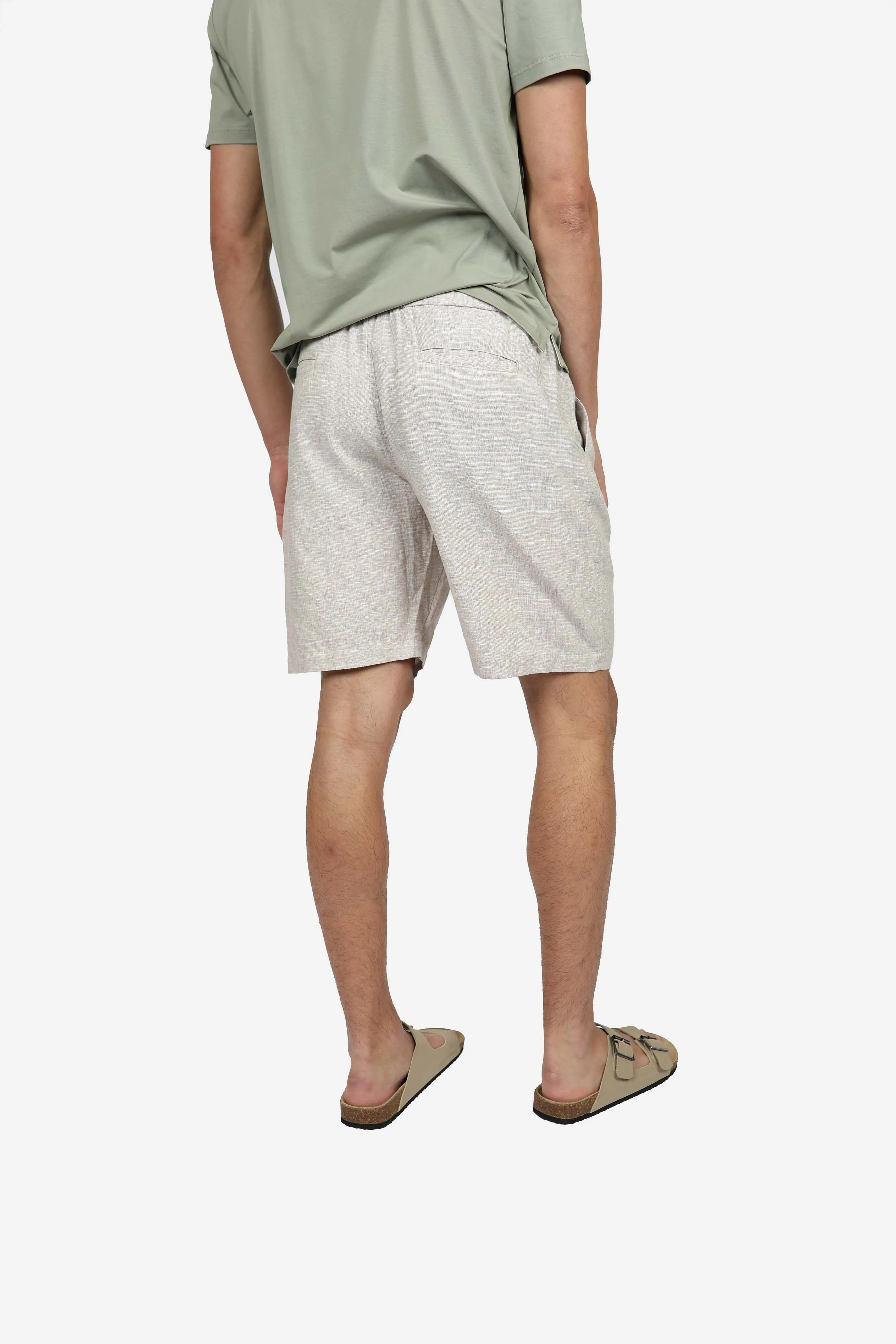 Natural Linen Realxed Waist Short