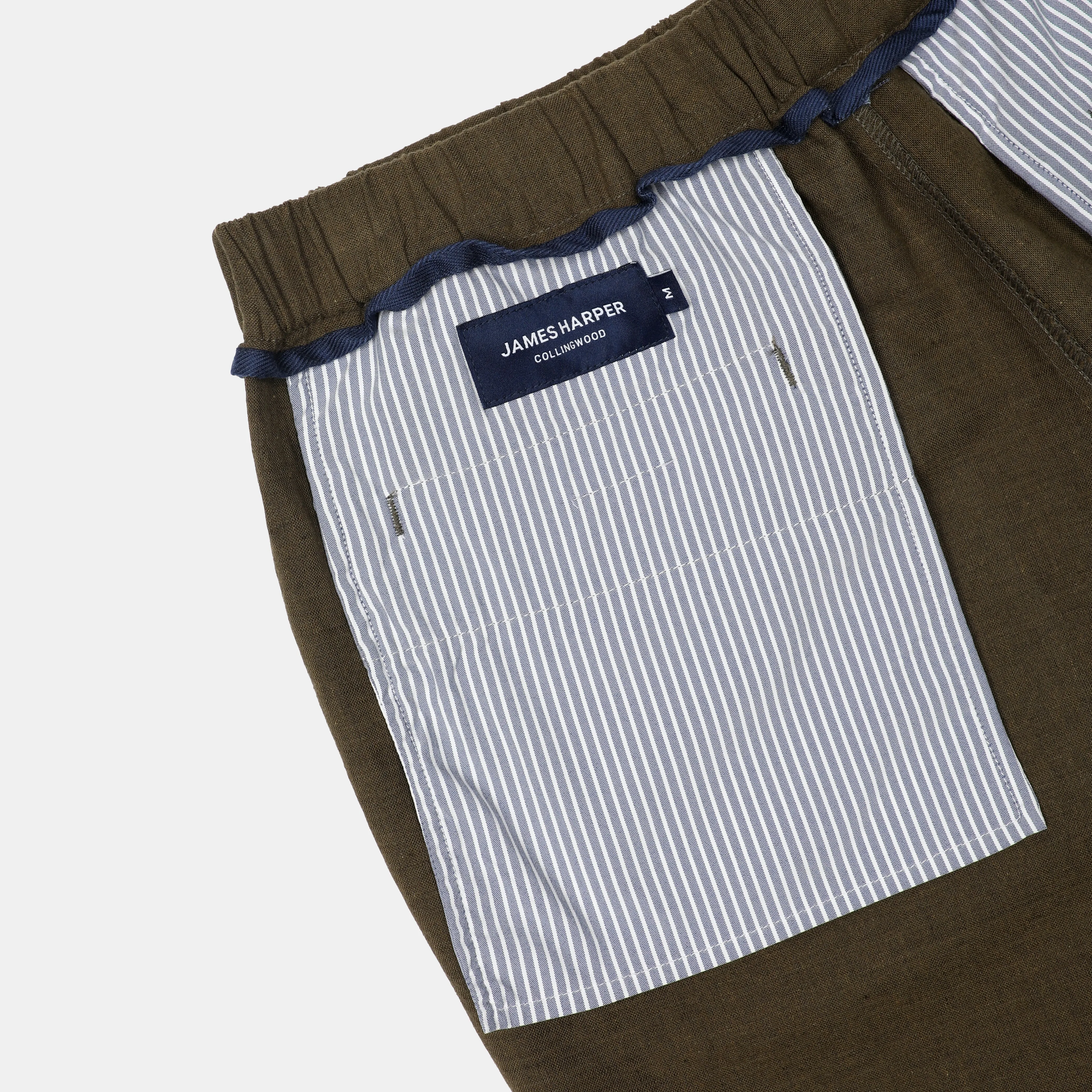 Olive Linen Relaxed Waist Short