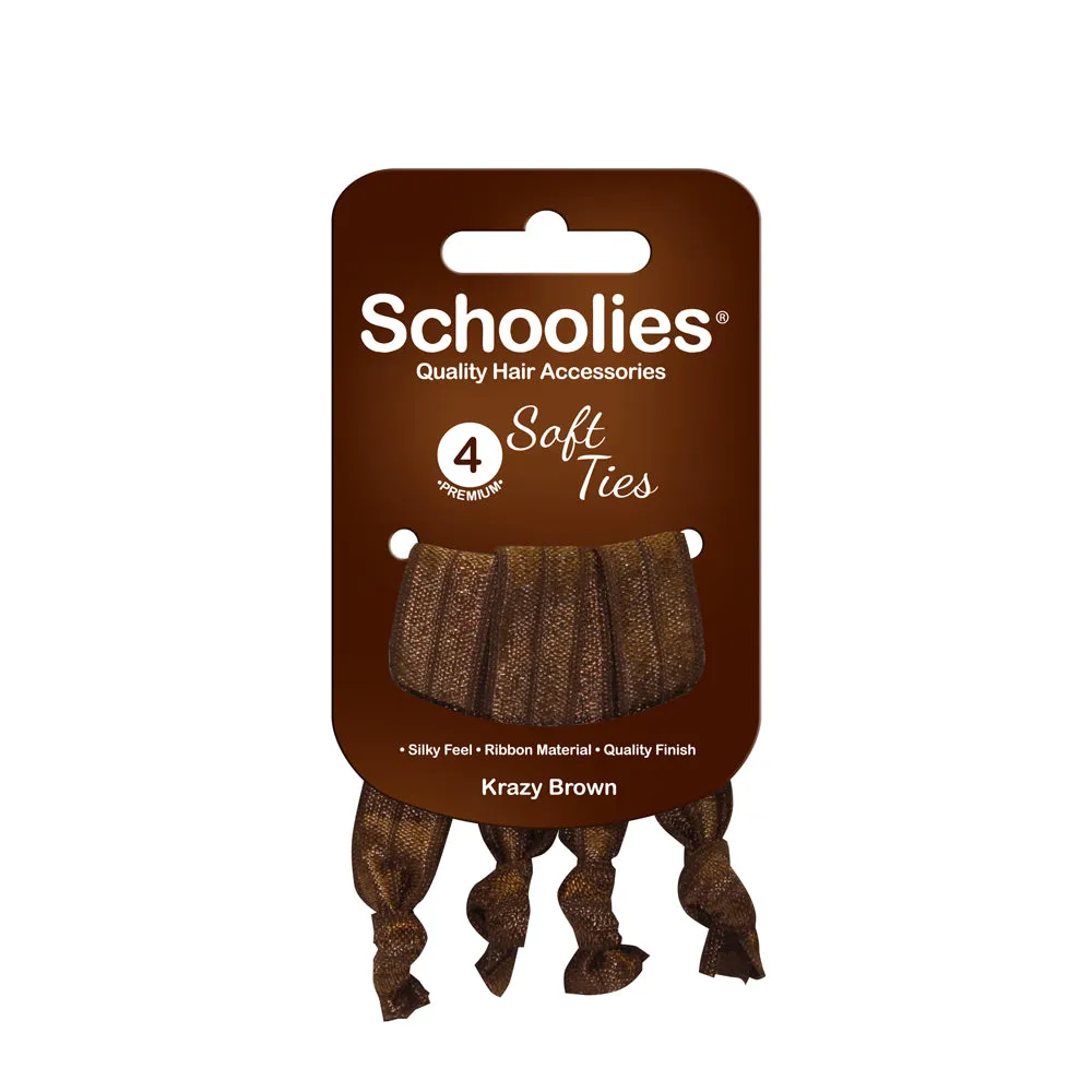 Schoolies Soft Ties 4pc - Krazy Brown