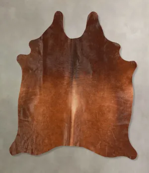 Warm Caramel Medium Brazilian Cowhide Rug 4'8"H x 4'8"W #A35303 by Hudson Hides